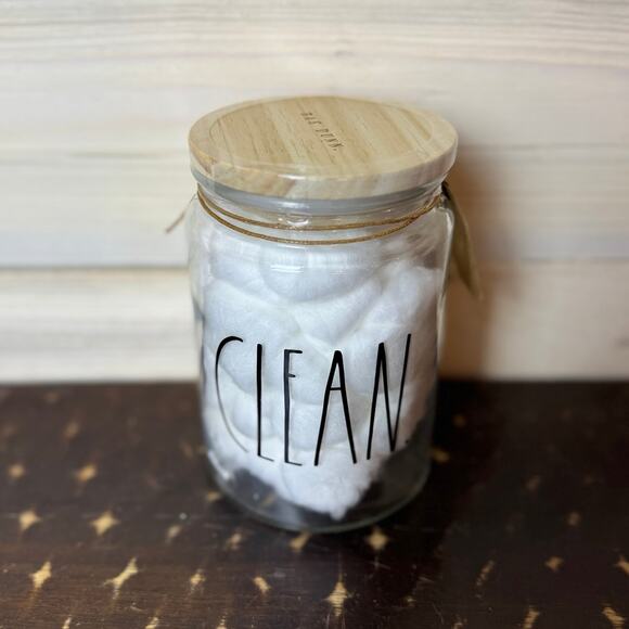 Rae Dunn Clean‎ Cotton Ball Jar - Picture 1 of 1